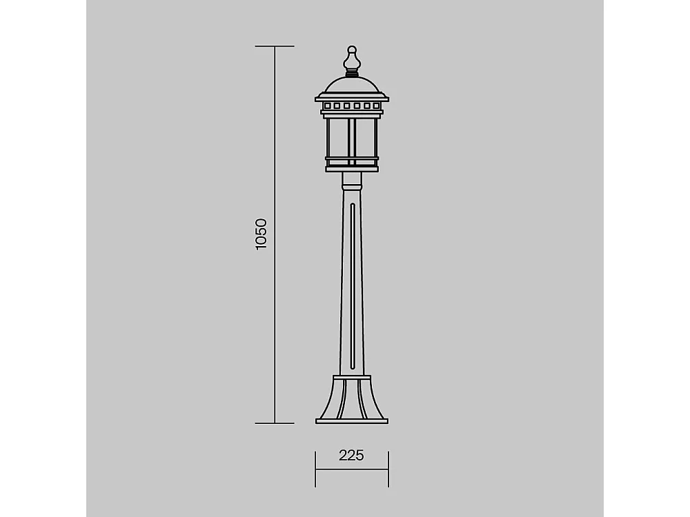 Maytoni Salamanca Outdoor Salamanca Brown Poller Landschaftslicht IP44
