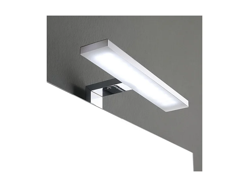 Meuble de salle de bain suspendu en chêne « Belize » de 60 cm avec 2 portes vasques en céramique et miroir de 60 x 80 cm