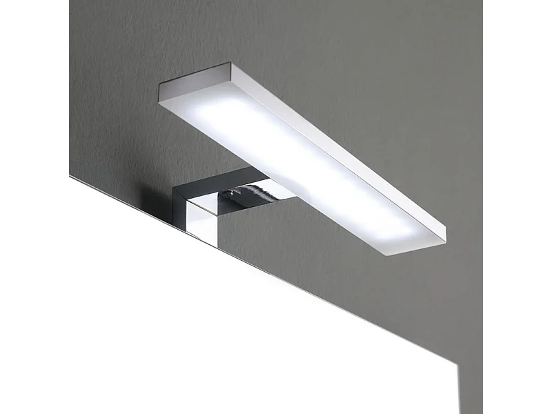 60cm "Belize" eikenhouten wandbadkamerkast met 2 keramische wastafeldeuren en 60x80cm spiegel