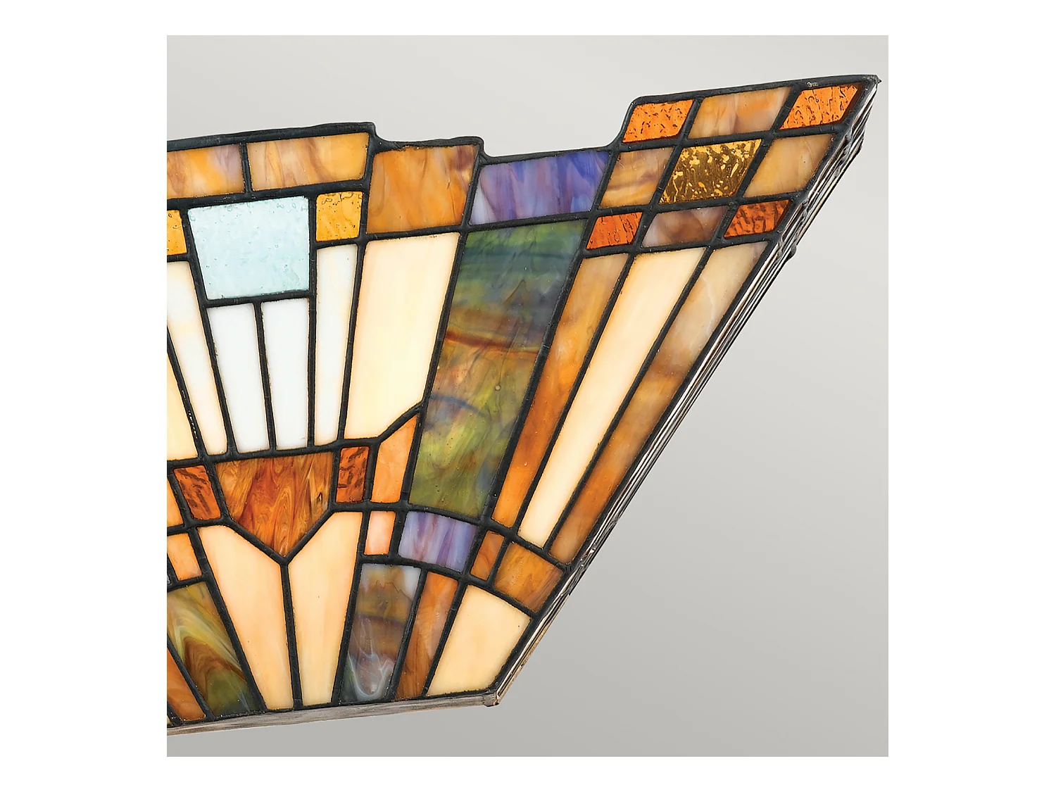 Elstead Inglenook - 2 leichte Tiffany-Aufwärtsstrahlerer Tiffany-Glas, E14