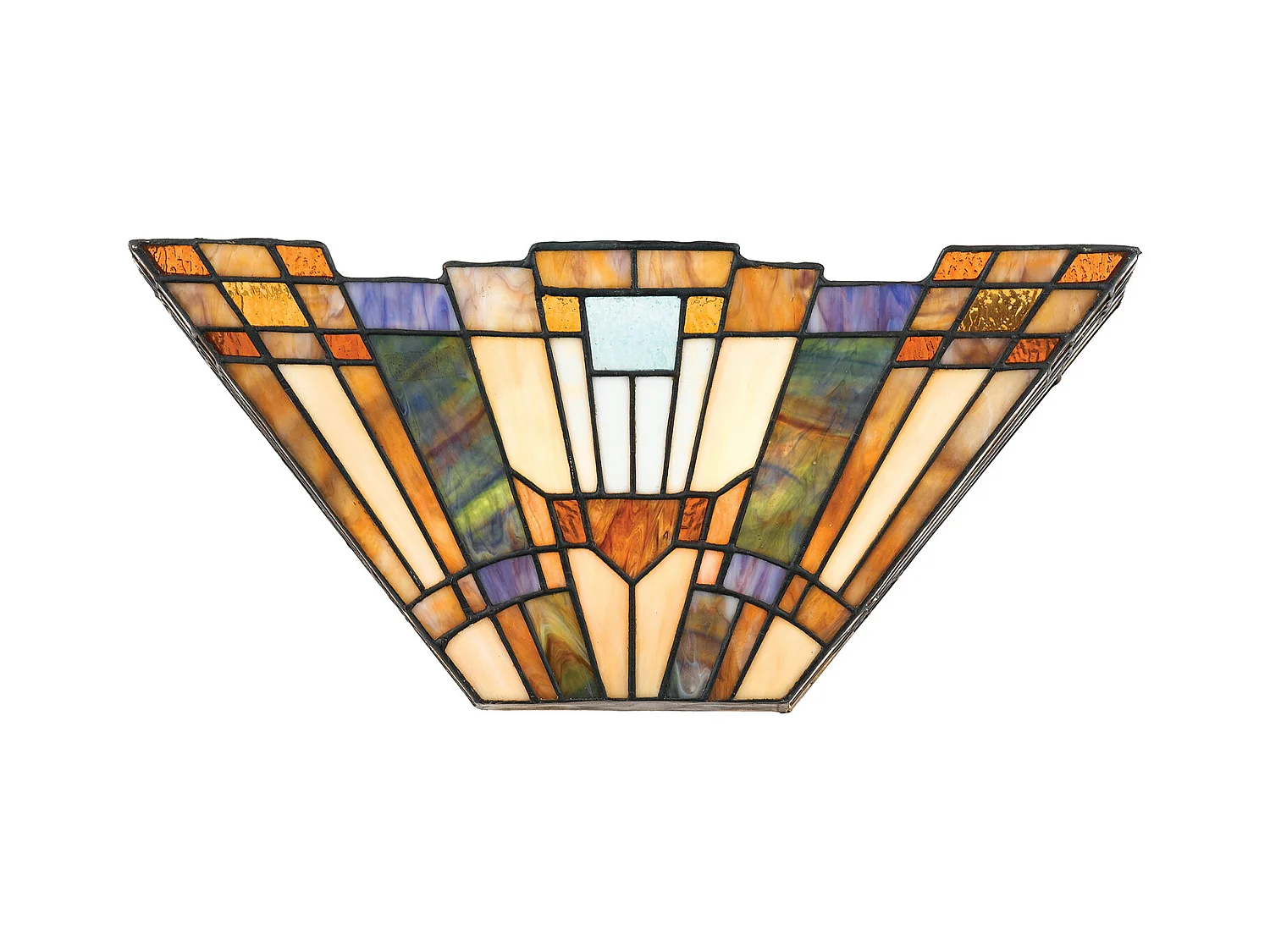 Elstead Inglenook 2 lampes Tiffany Uplighters en verre Tiffany, E14