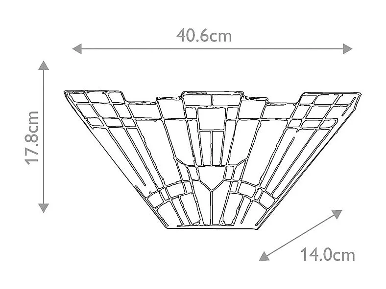 Elstead Inglenook - 2 luci Tiffany Uplighters Tiffany vetro, E14
