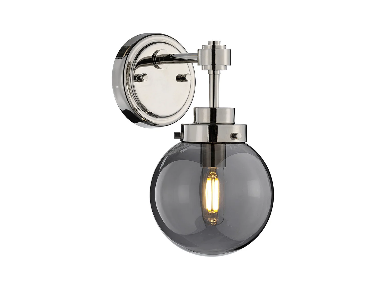 Elstead Kula 1 ljus vägglampa, polerad nickel, E14