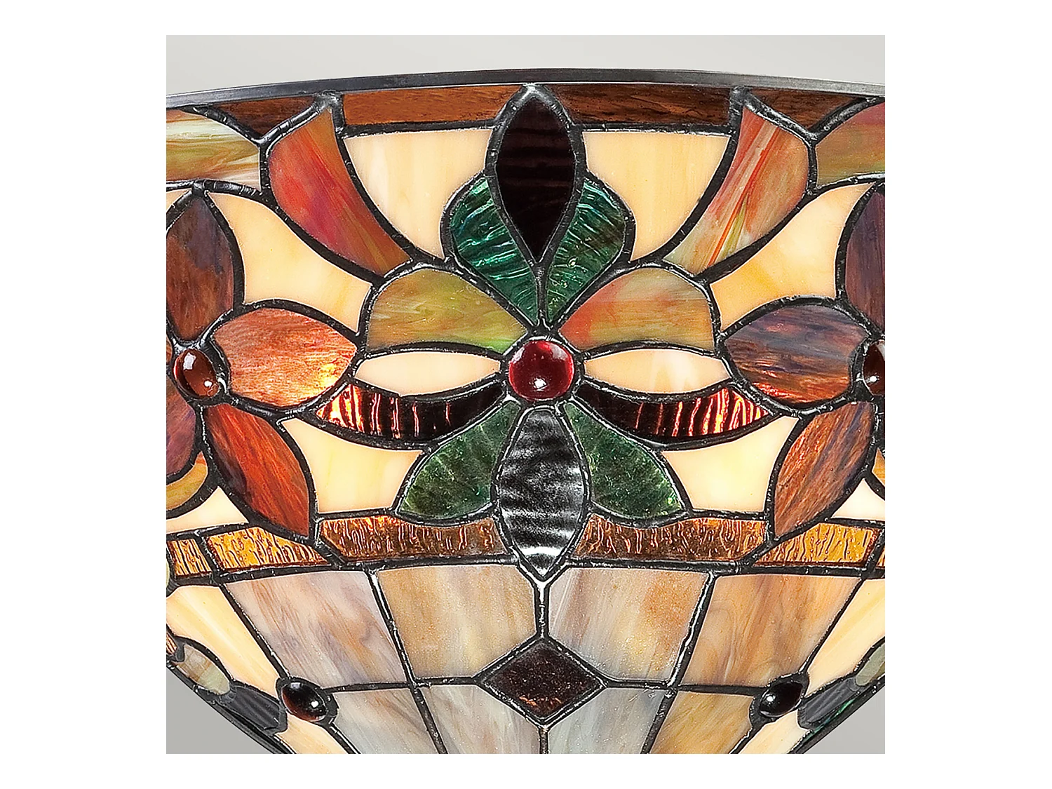 Elstead Kami - 2 leichte Tiffany Aufwärtsstrahlerers Vintage Bronze, E14