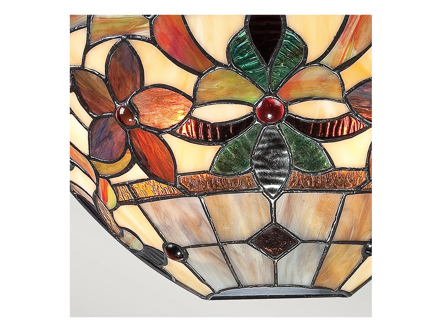 Elstead Kami - 2 leichte Tiffany Aufwärtsstrahlerers Vintage Bronze, E14