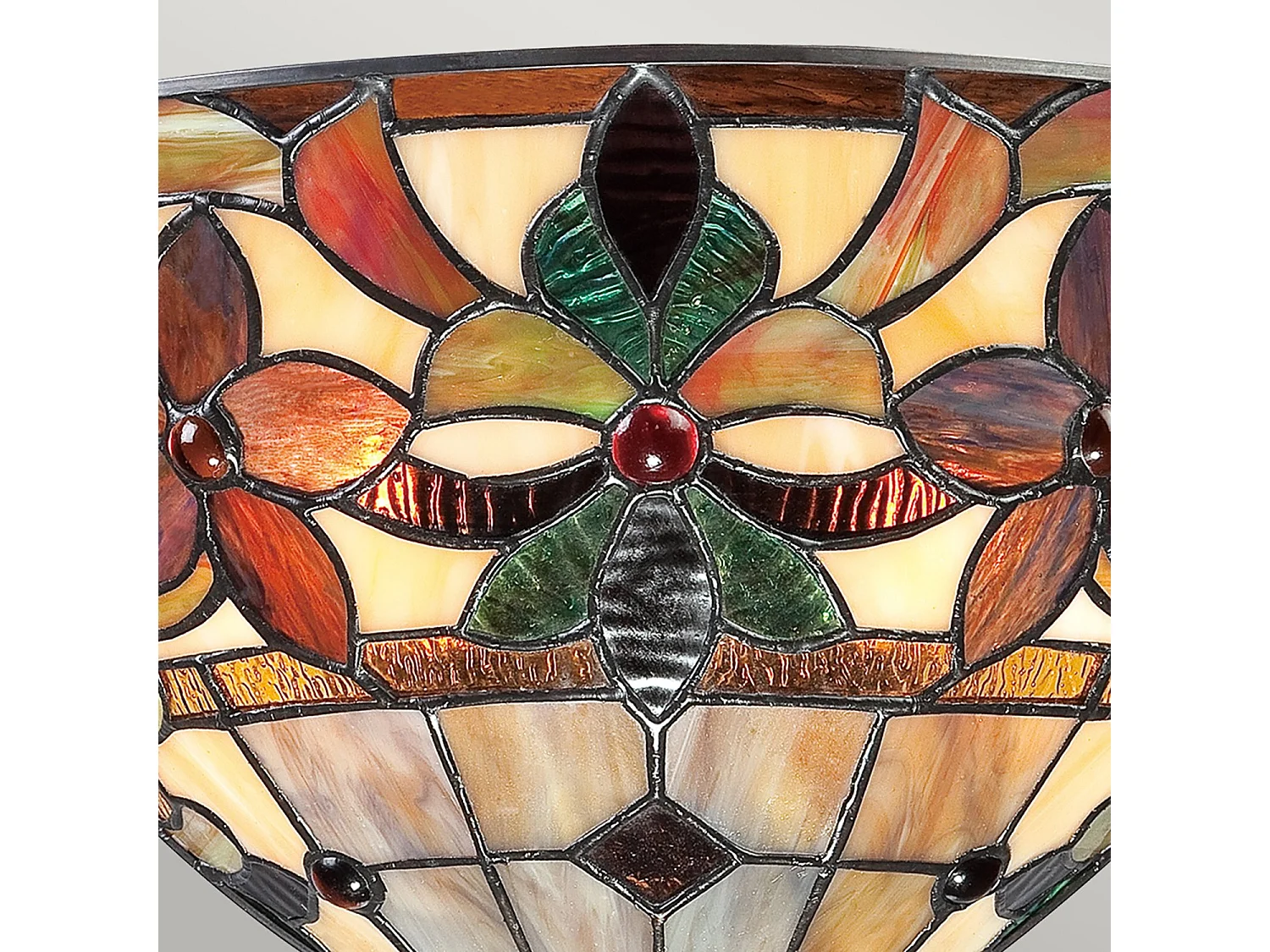 Elstead Kami Lampadaires Tiffany à 2 Lumières Vintage Bronze, E14