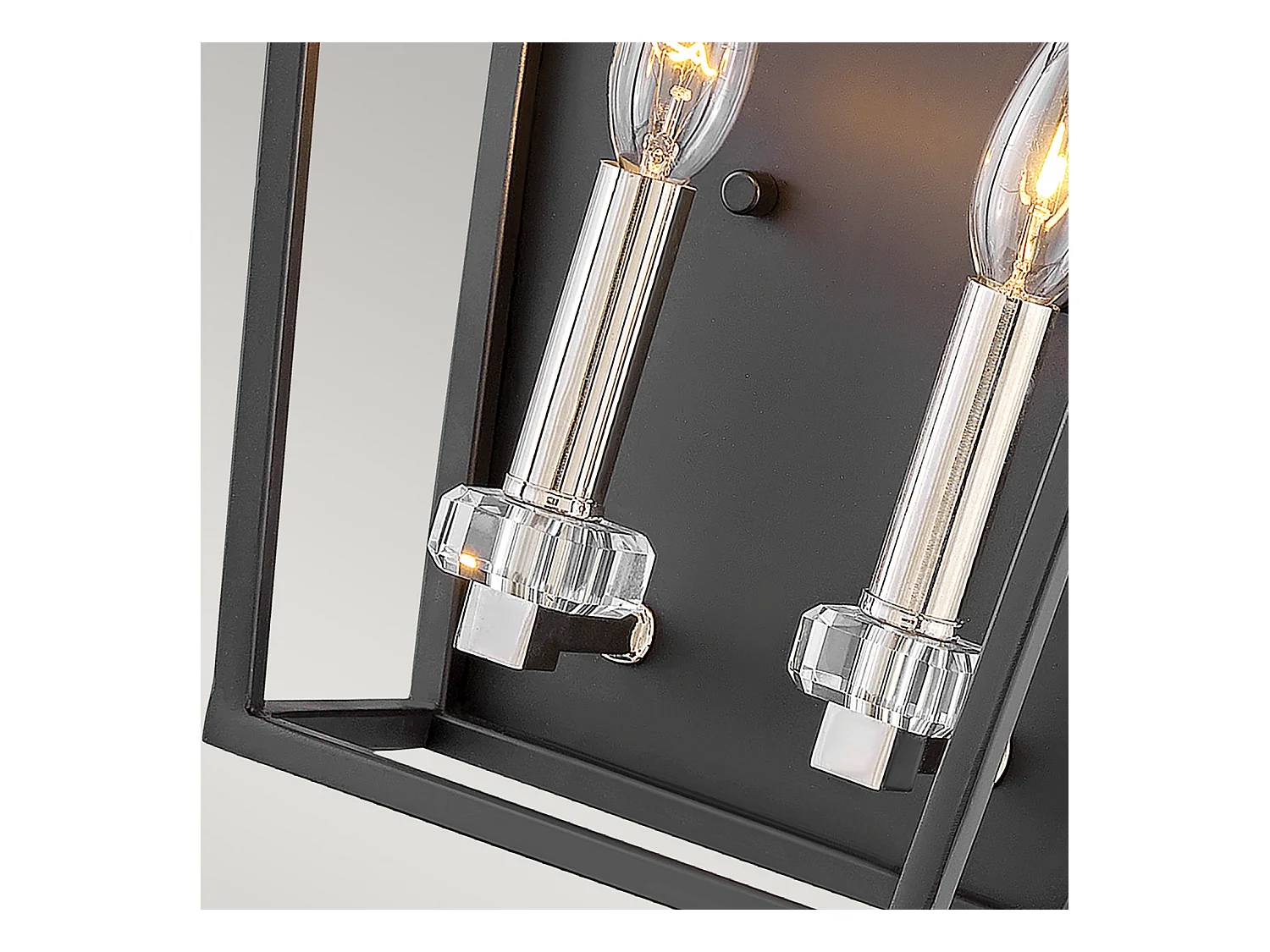 Elstead Hinkley Stinson Lanterne Lampada da soffitto a sospensione nera con nichel lucido