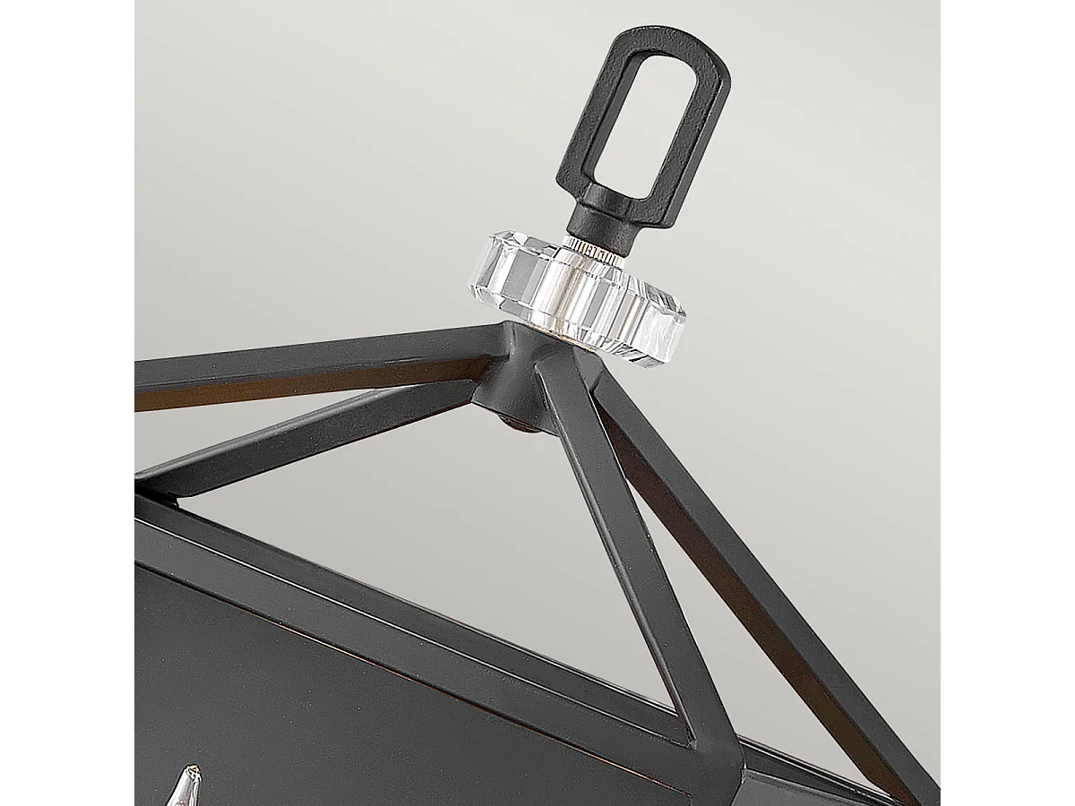 Elstead Hinkley Stinson Laternen Pendelleuchte Schwarz mit poliertem Nickel