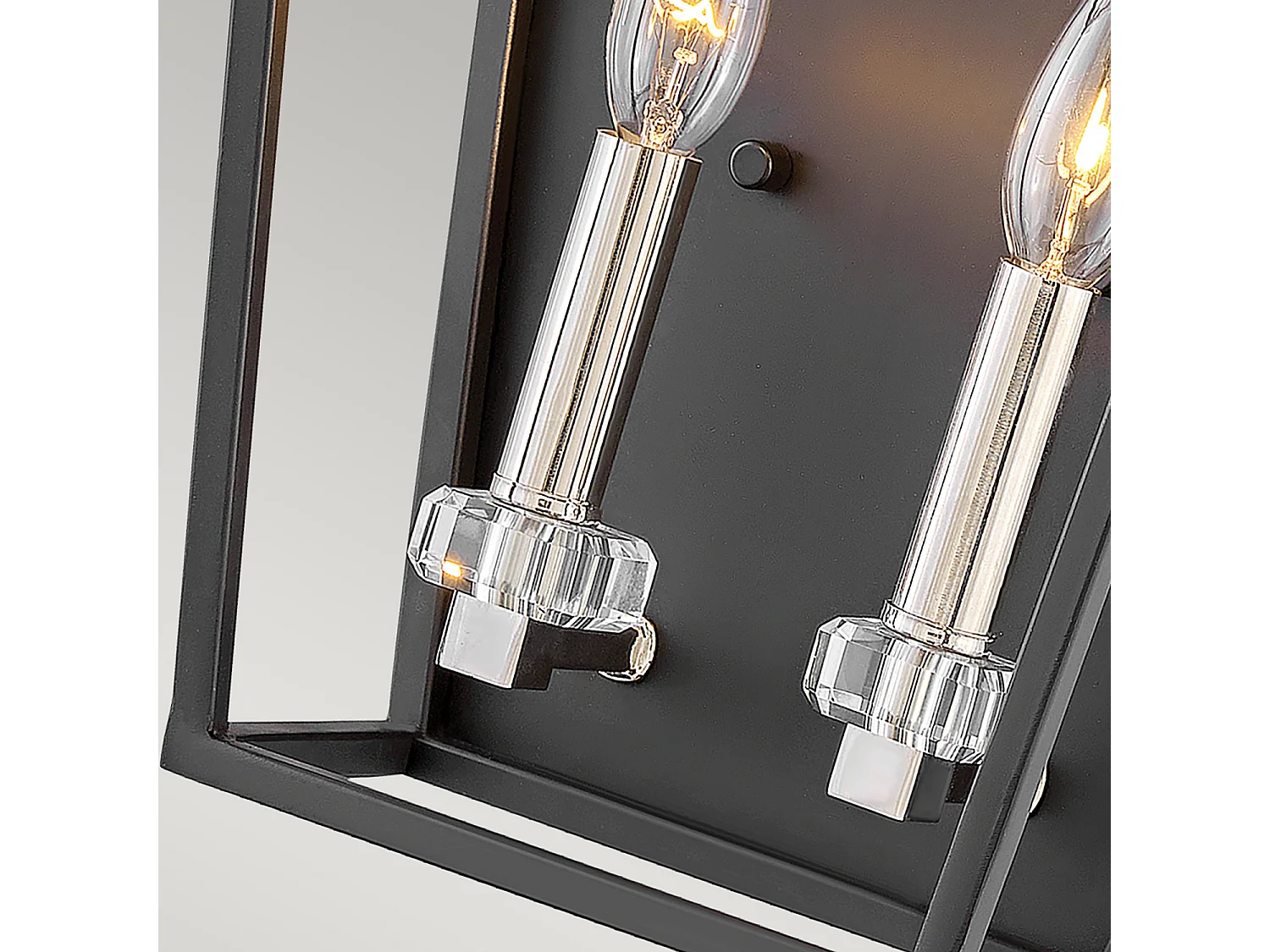 Elstead Hinkley Stinson Laternen Pendelleuchte Schwarz mit poliertem Nickel