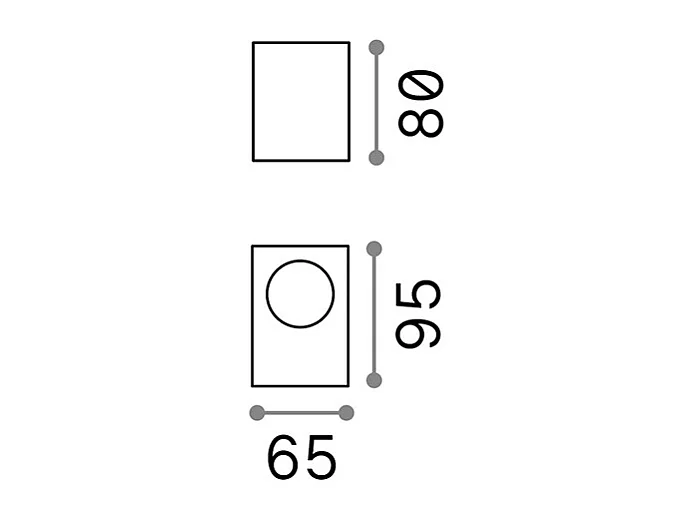 Ideal Lux Up - 1 Licht Außenwandleuchte Anthrazit IP44, G9
