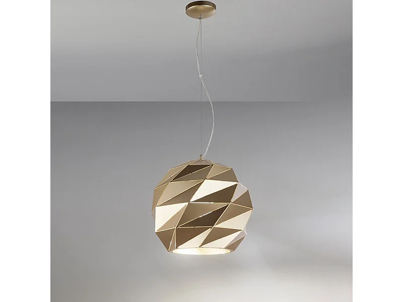 Sospensione In Metallo Contemporanea Dejavu Oro 1 Luce E27