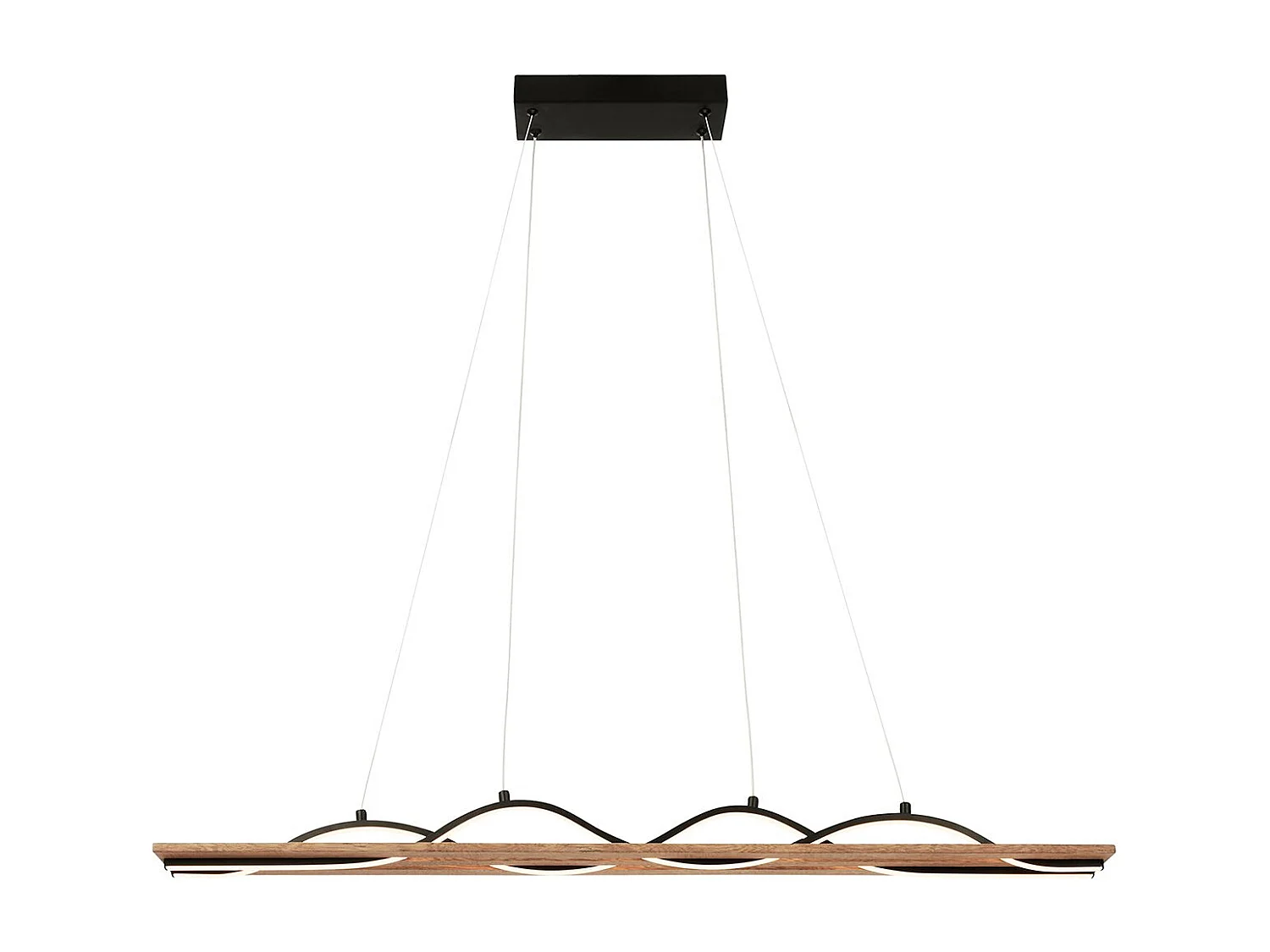 Lampadario Vintage Vinka Metallo Nero Led Integrato 30W 3000K