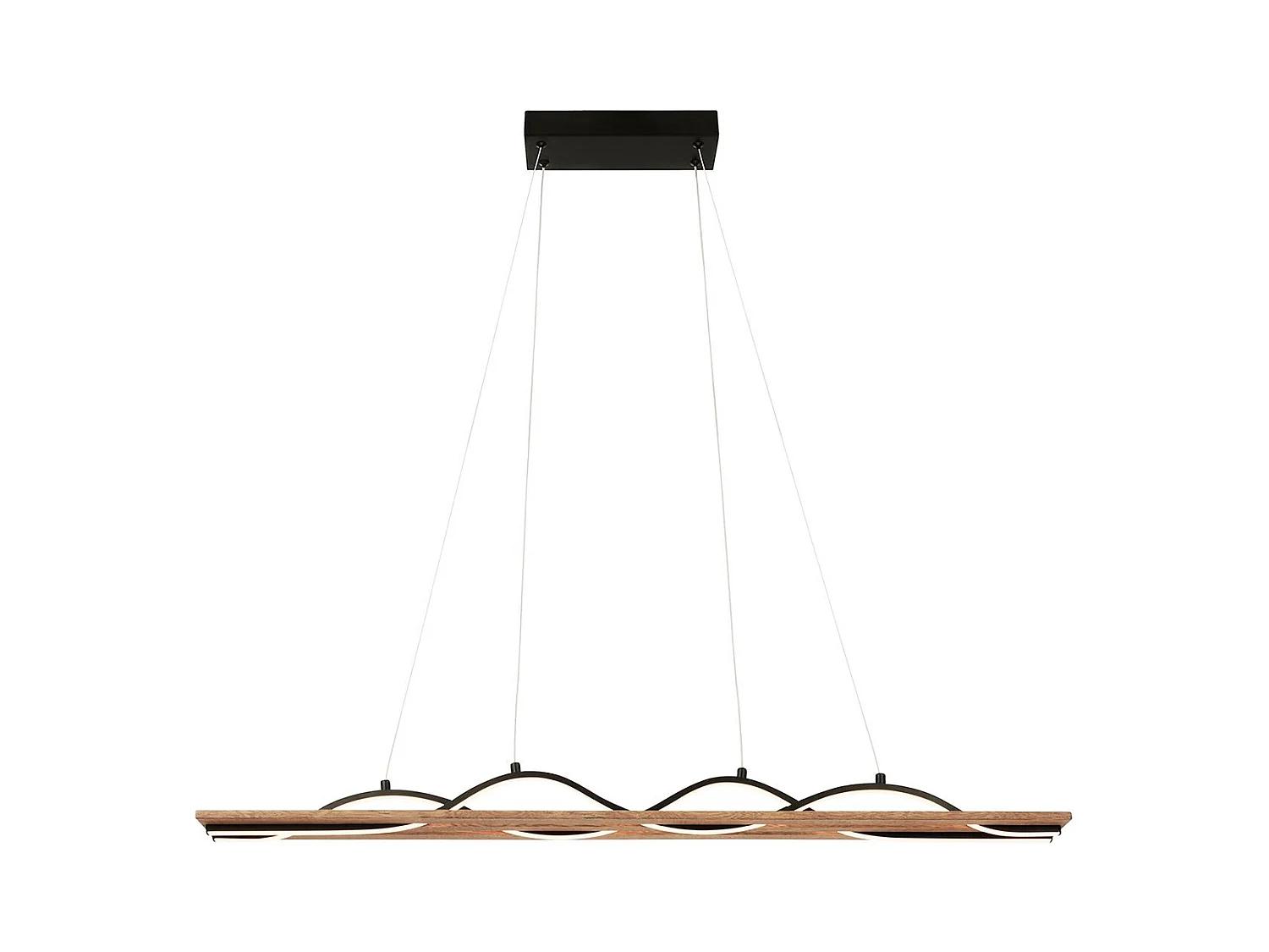 Lampadario Vintage Vinka Metallo Nero Led Integrato 30W 3000K