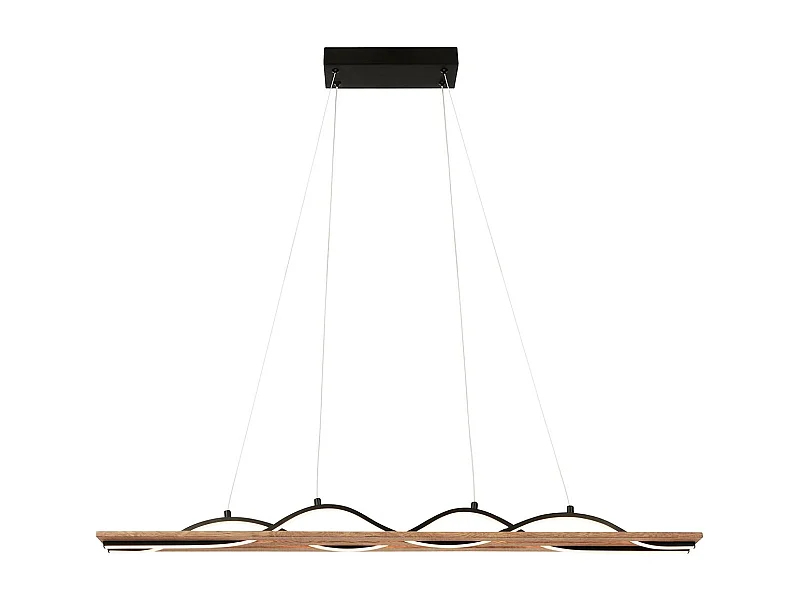 Lampadario Vintage Vinka Metallo Nero Led Integrato 30W 3000K