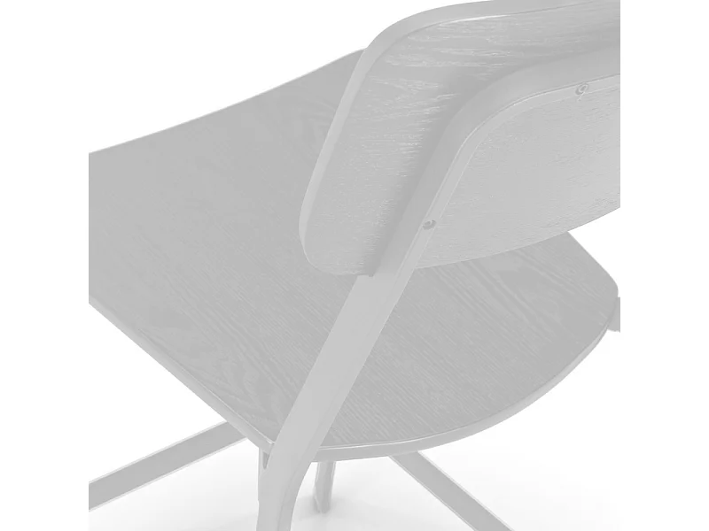 Komplet 2 białych drewnianych wysokich krzeseł z podnóżkiem i metalowymi nogami "Teo" cm 51,5x51,97h