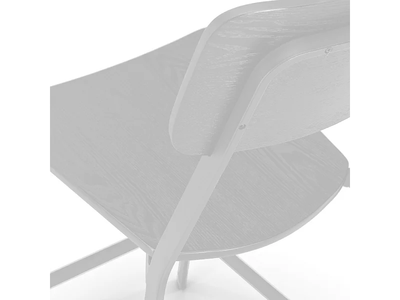 Komplet 2 białych drewnianych wysokich krzeseł z podnóżkiem i metalowymi nogami "Teo" cm 51,5x51,97h