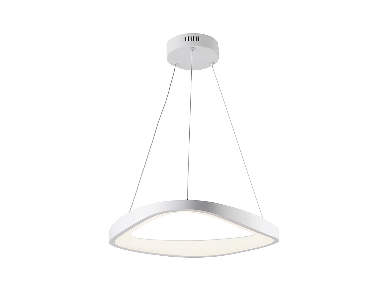 Sospensione Moderna Perth Triangolare Plastica Bianca Led Integrato 32W 4000K