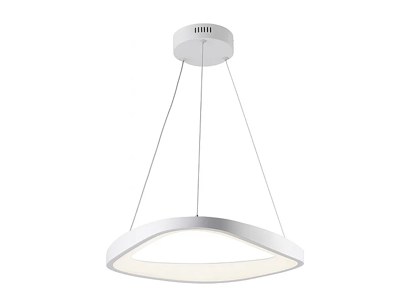 Sospensione Moderna Perth Triangolare Plastica Bianca Led Integrato 32W 4000K