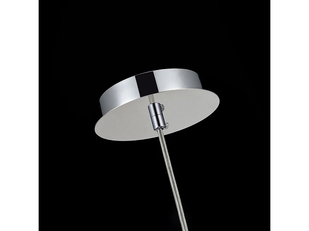 Fermi Dome Deckenpendelleuchte Nickel & Kristall, 1 Licht, E27