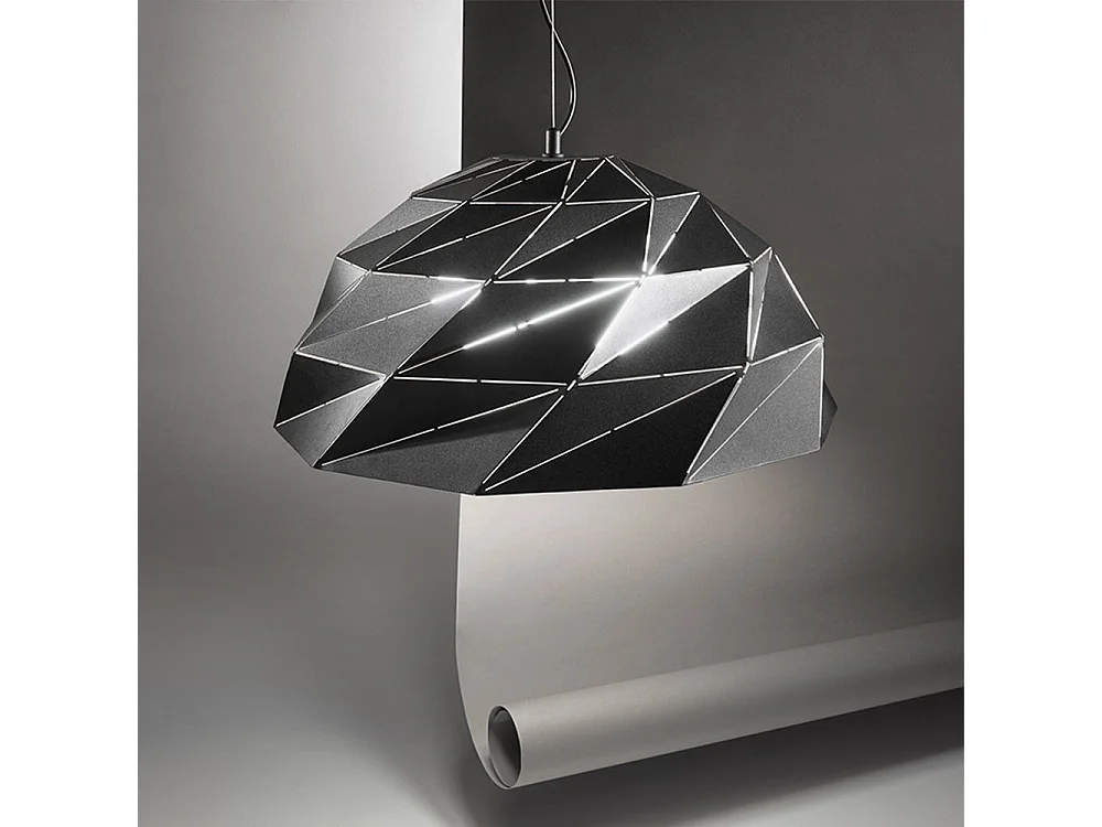 Candeeiro de Suspensão em Metal 3 Luzes E27 Cor Preto e Ouro, Design Moderno com Altura Ajustável, Diâmetro 56 cm, 10S46624 NOR - Perenz de Itália