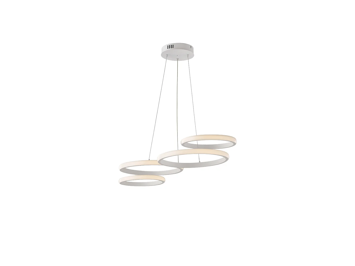 Sospensione Moderna Hobart Plastica Bianco Led 40W Dimmerabile 3000-4000-6000K