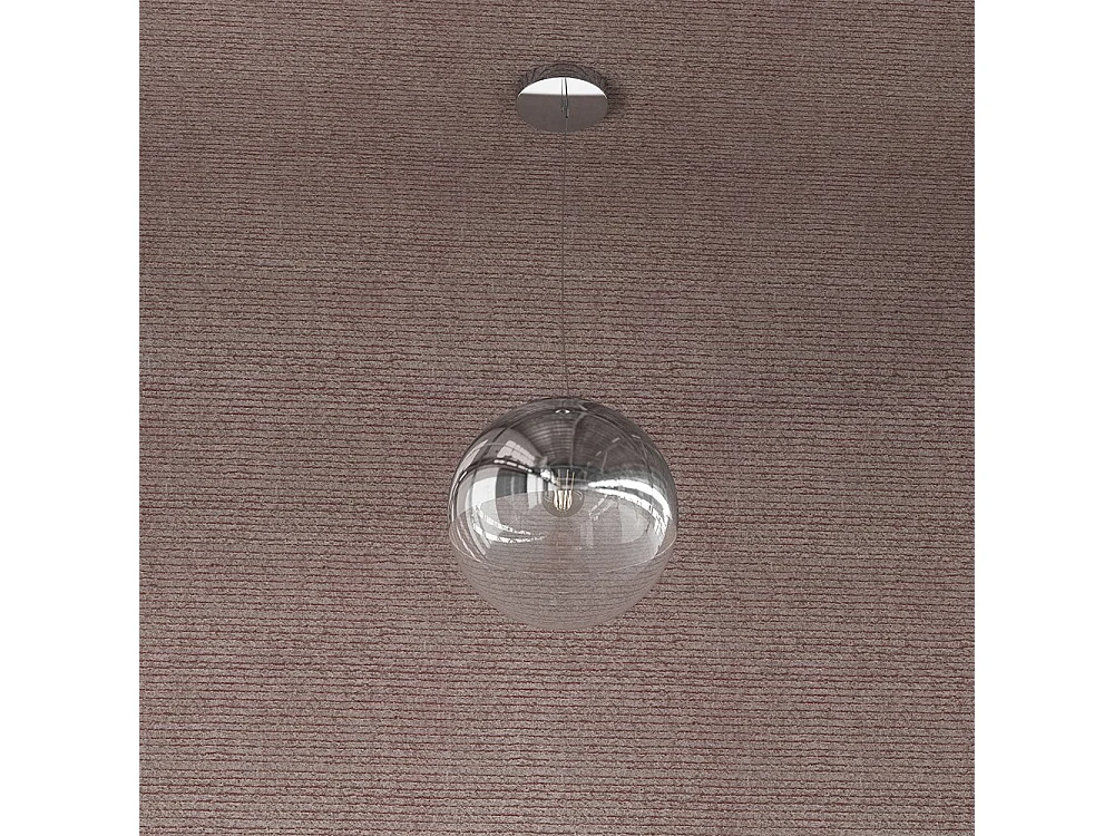 Sospensione Contemporanea Target Metallo Cromo Vetro Cromo Trasp 1 Luce E27 30Cm