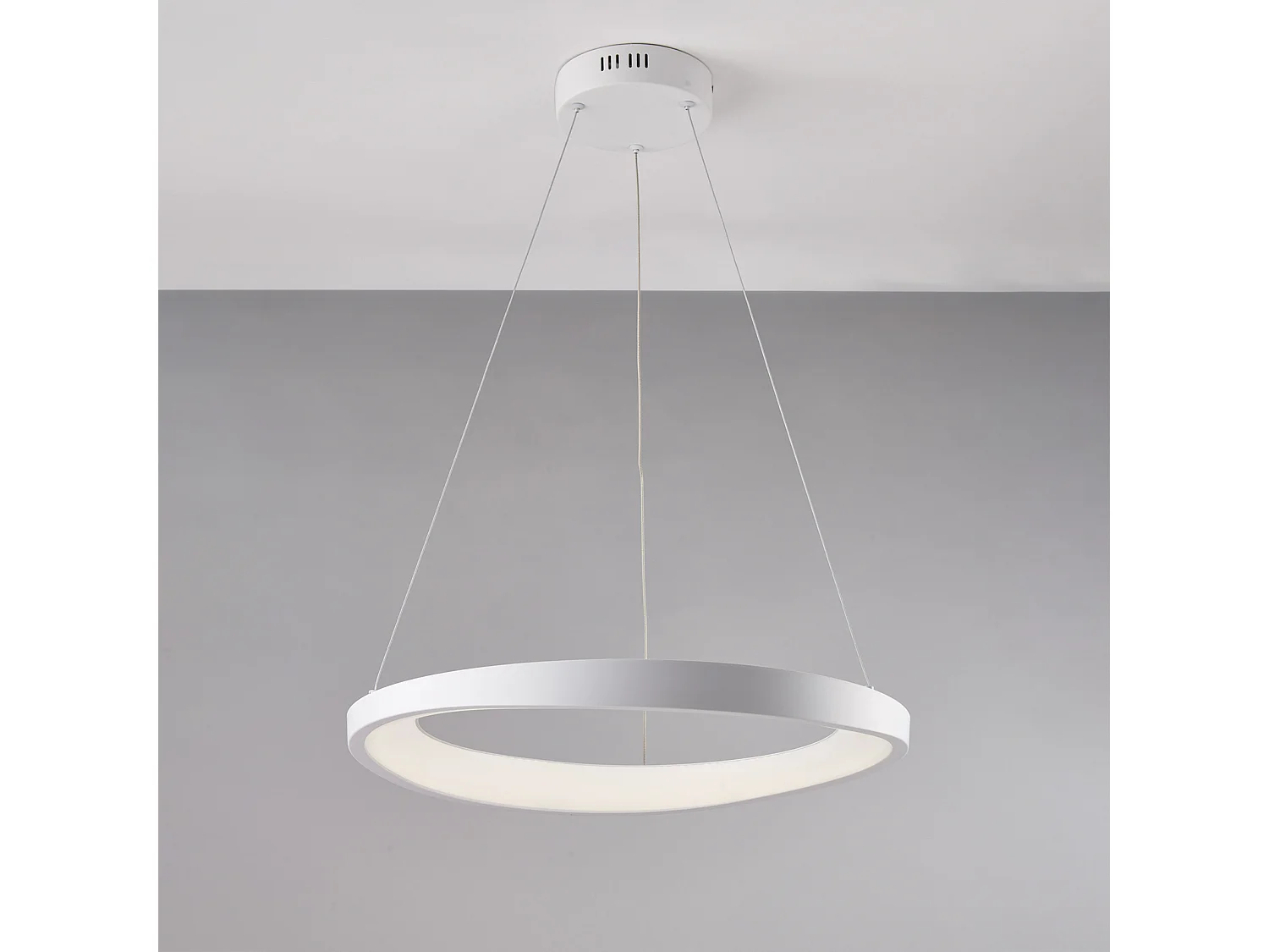 Sospensione Moderna Perth In Plastica Bianca Con Led Integrato 32W 4000K