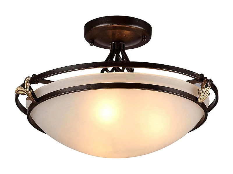 Combinare Plafoniera a filo ciotola Bronzo antico, 3 luci, E27