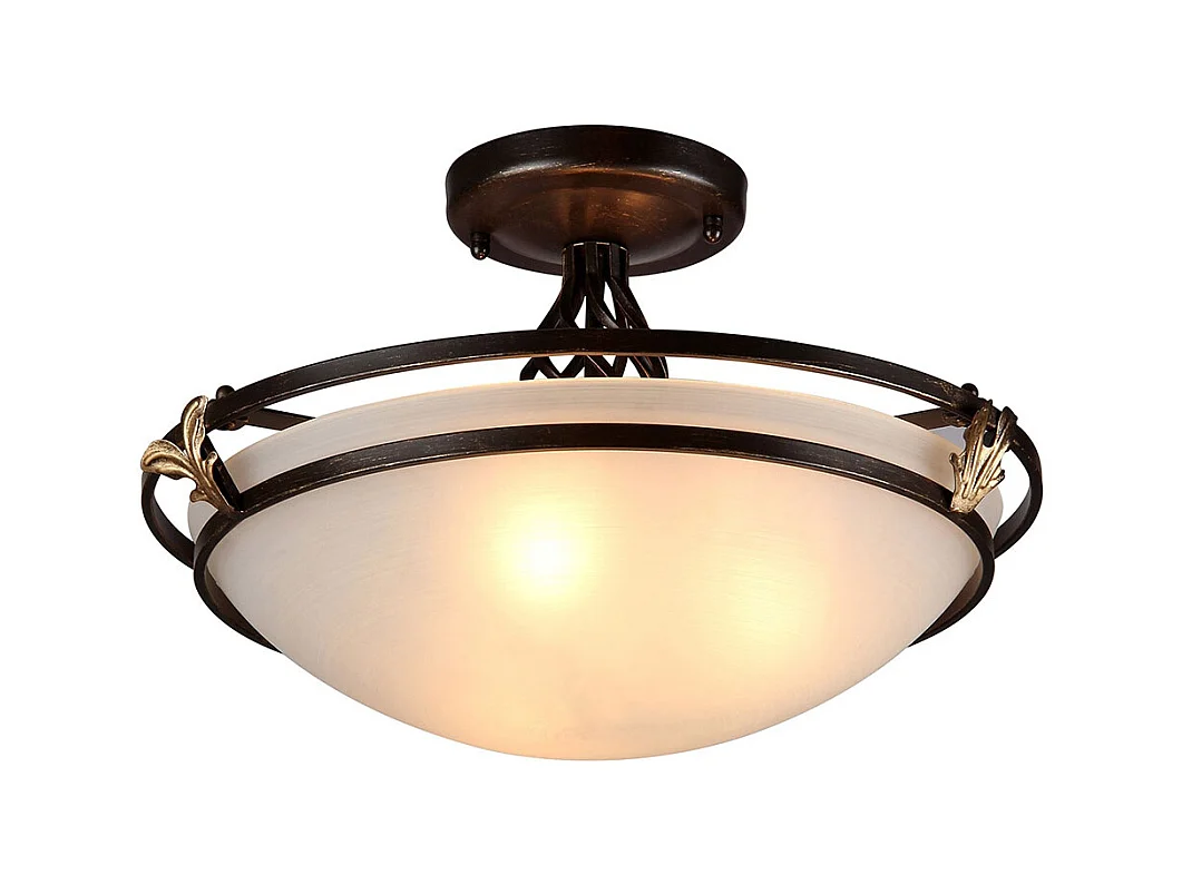 Combinare Plafón Flush Bowl Bronce Antiguo, 3 Luces, E27