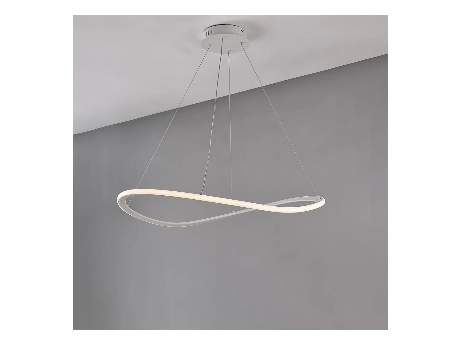 Sospensione Moderna Darwin Plastica Bianca Led 40W Dimmerabile 3000-4000-6000K