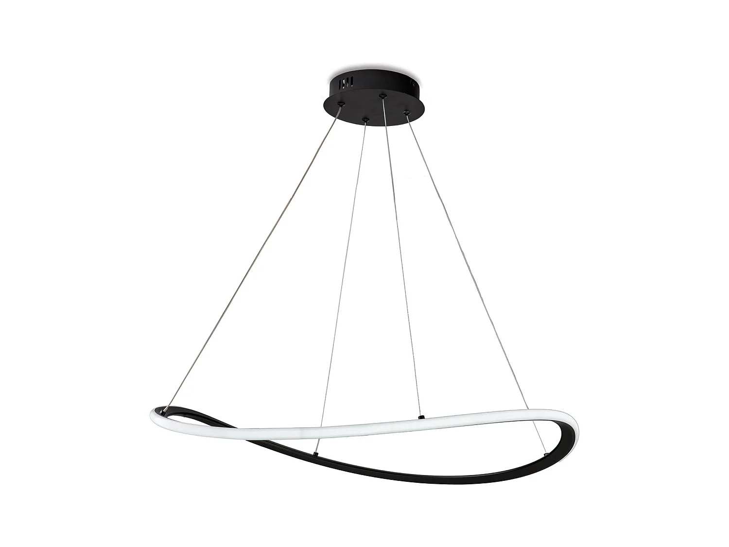 Sospensione Moderna Darwin Plastica Nera Led 40W Dimmerabile 3000-4000-6000K