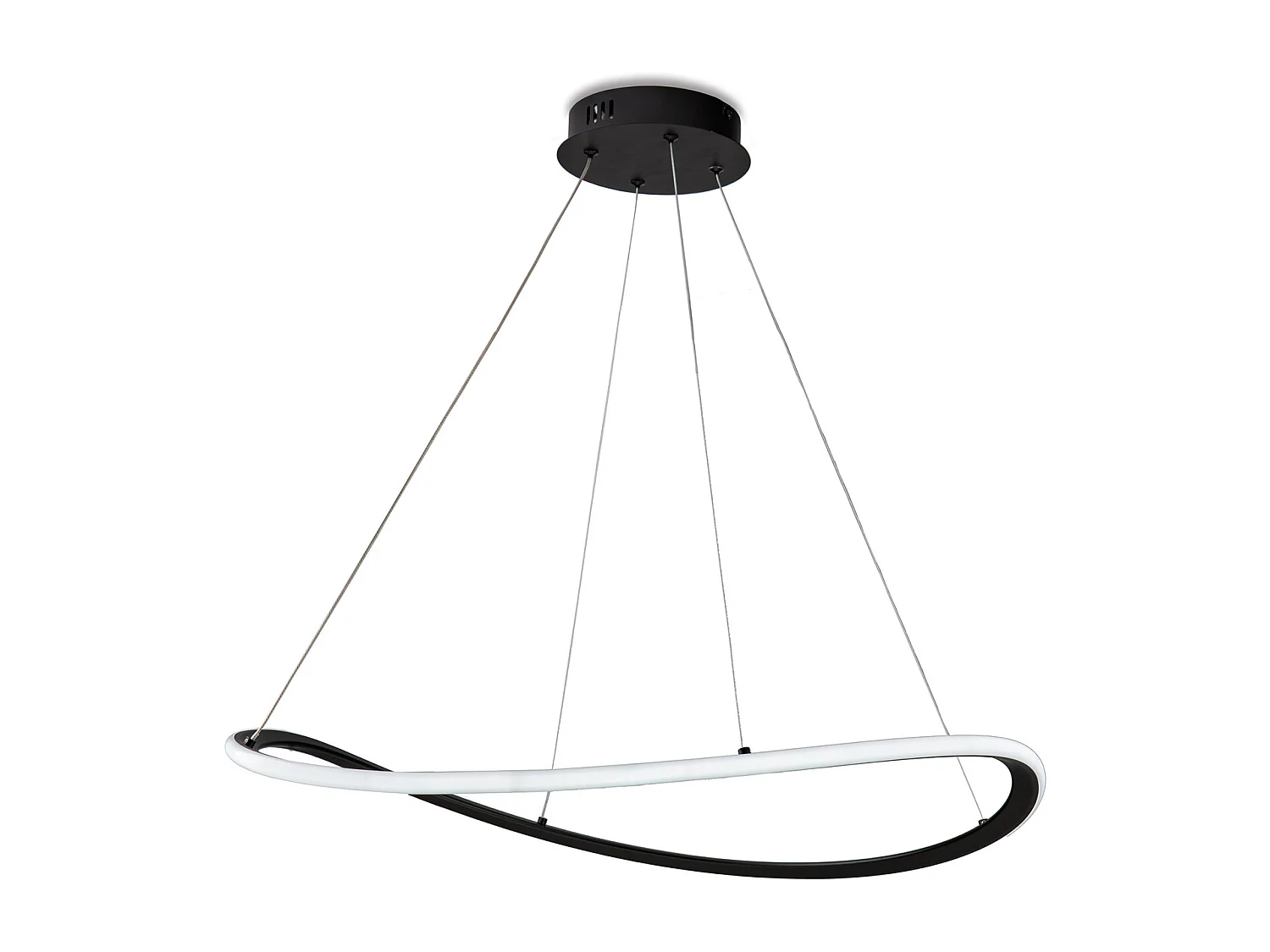 Sospensione Moderna Darwin Plastica Nera Led 40W Dimmerabile 3000-4000-6000K