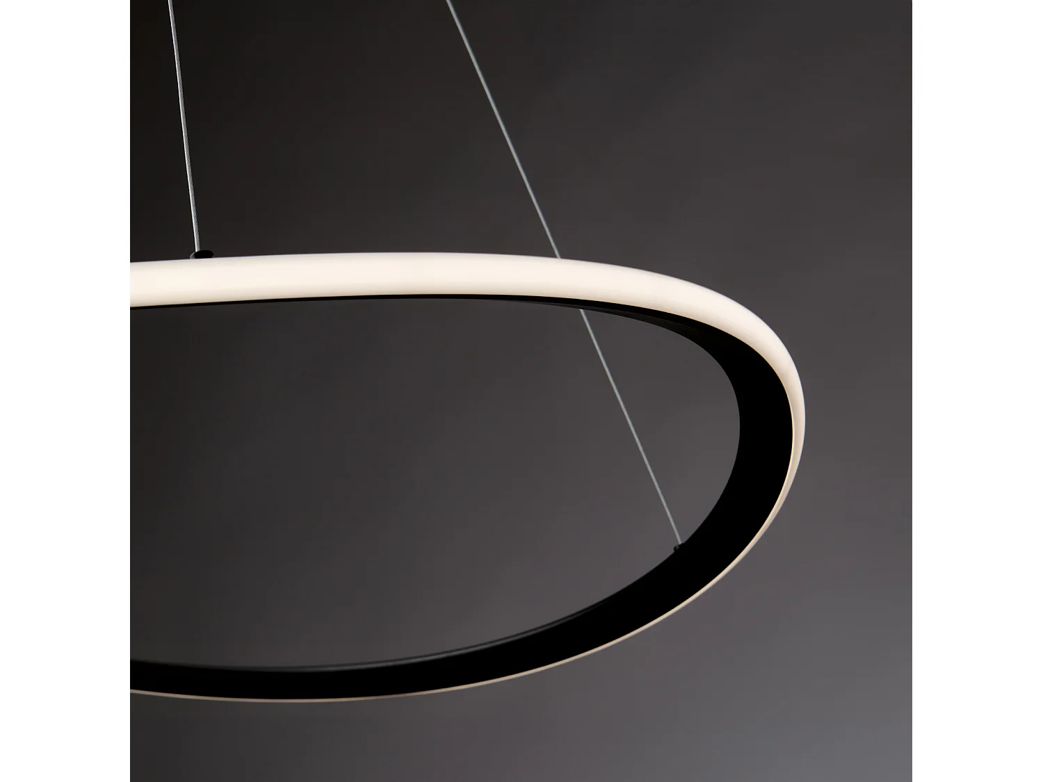 Sospensione Moderna Darwin Plastica Nera Led 40W Dimmerabile 3000-4000-6000K