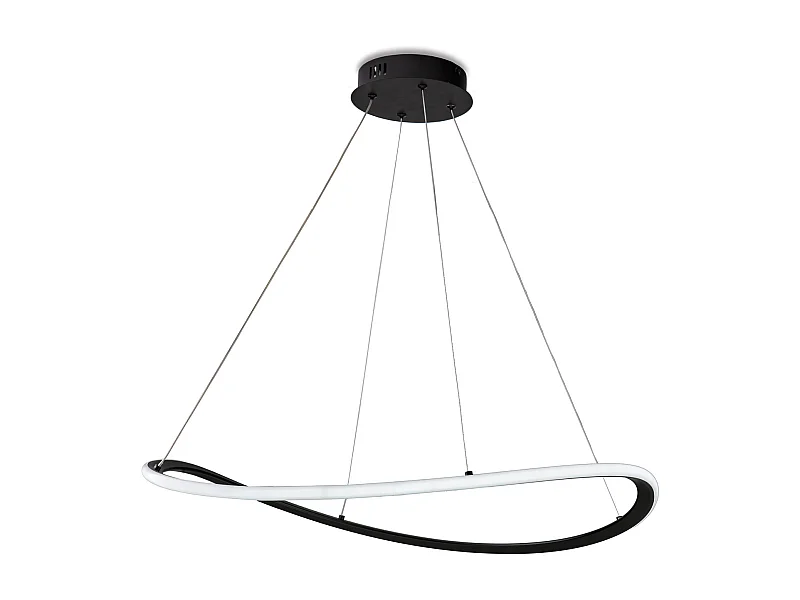 Sospensione Moderna Darwin Plastica Nera Led 40W Dimmerabile 3000-4000-6000K