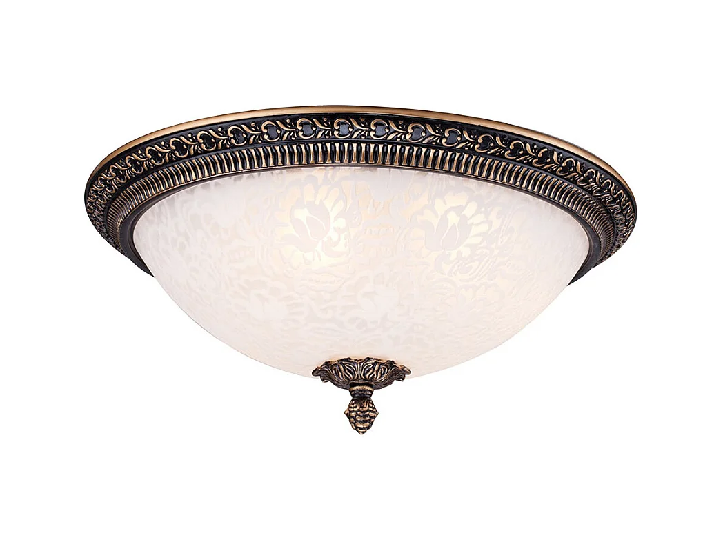 Pascal Flächenbündige Deckenleuchte Bronze Antik, 3-flammig, E27