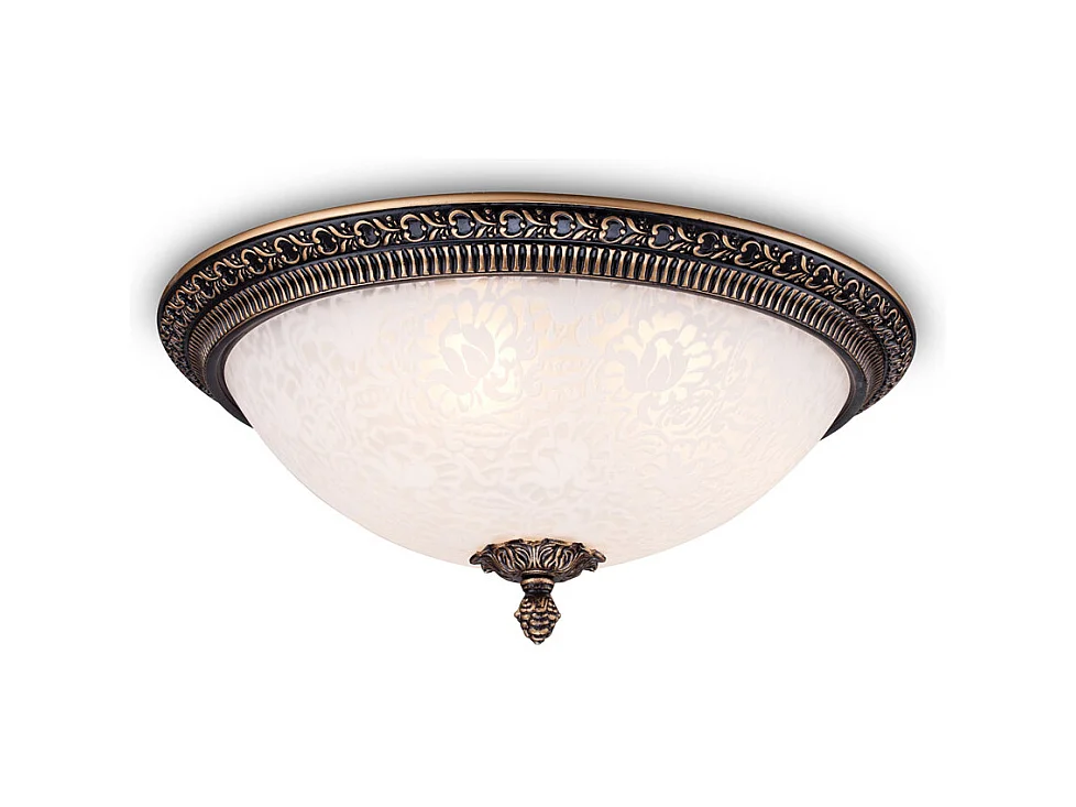 Pascal Plafón Flush Bowl Bronce Antiguo, 3 Luces, E27