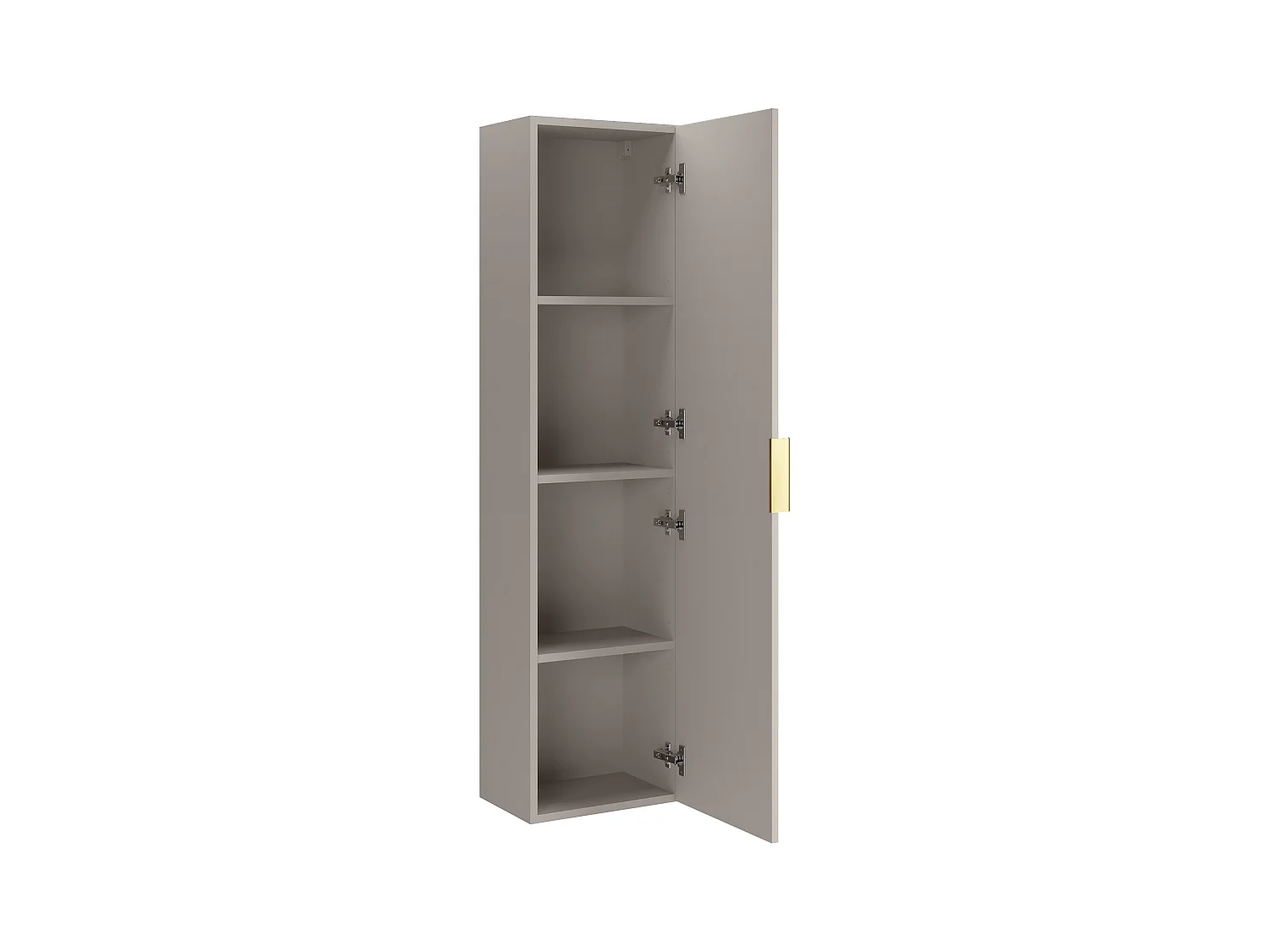 Colonne de salle de bain suspendue striée - Beige - H140 cm - ZEVARA
