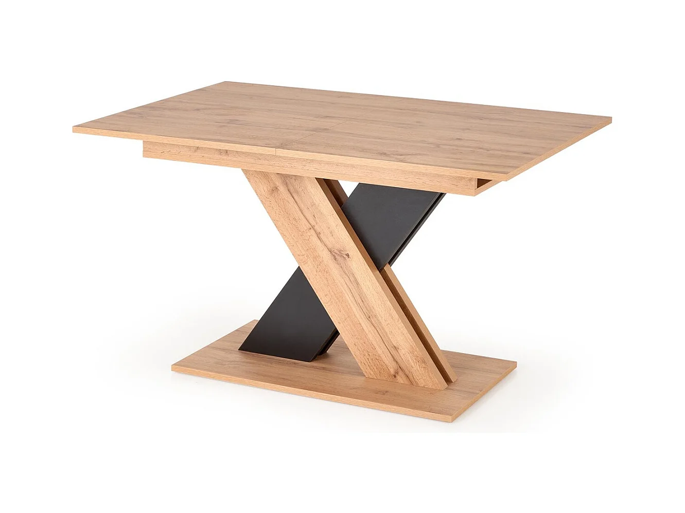 Esstisch XARELTO (85x135-175)/Ausziehbar/Braun&Schwarz