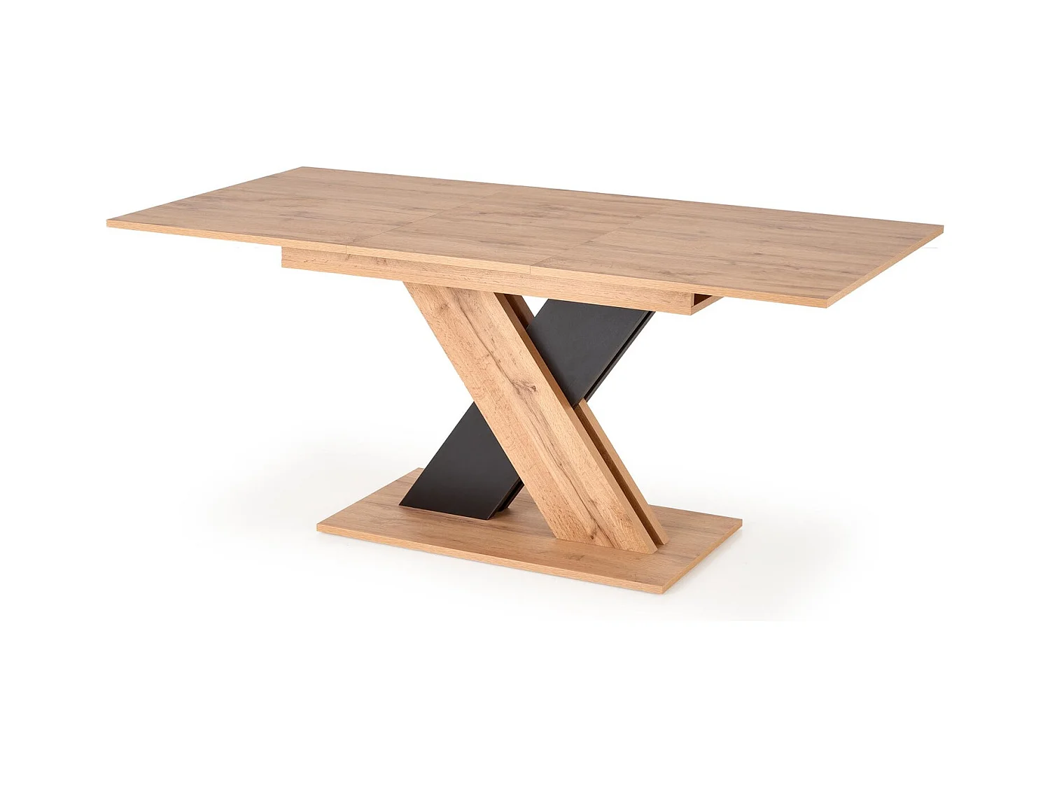 Esstisch XARELTO (85x135-175)/Ausziehbar/Braun&Schwarz