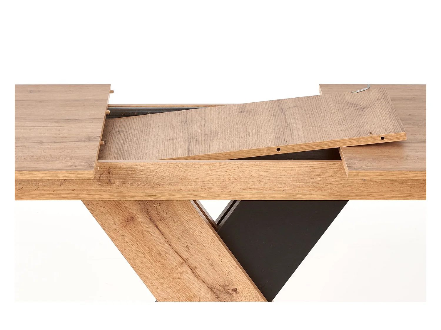 Esstisch XARELTO (85x135-175)/Ausziehbar/Braun&Schwarz