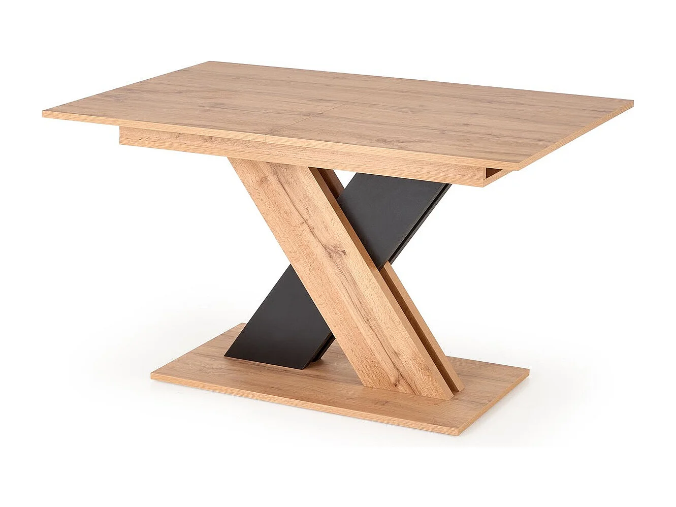 Esstisch XARELTO (85x135-175)/Ausziehbar/Braun&Schwarz