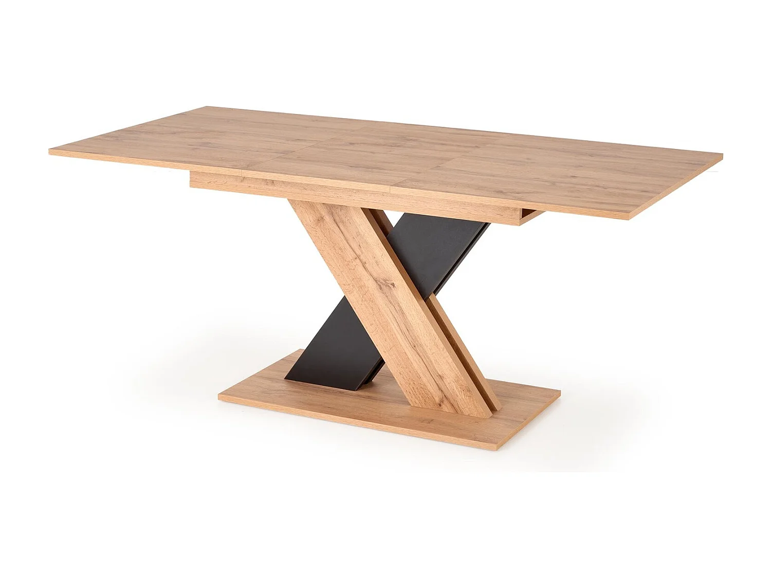 Esstisch XARELTO (85x135-175)/Ausziehbar/Braun&Schwarz