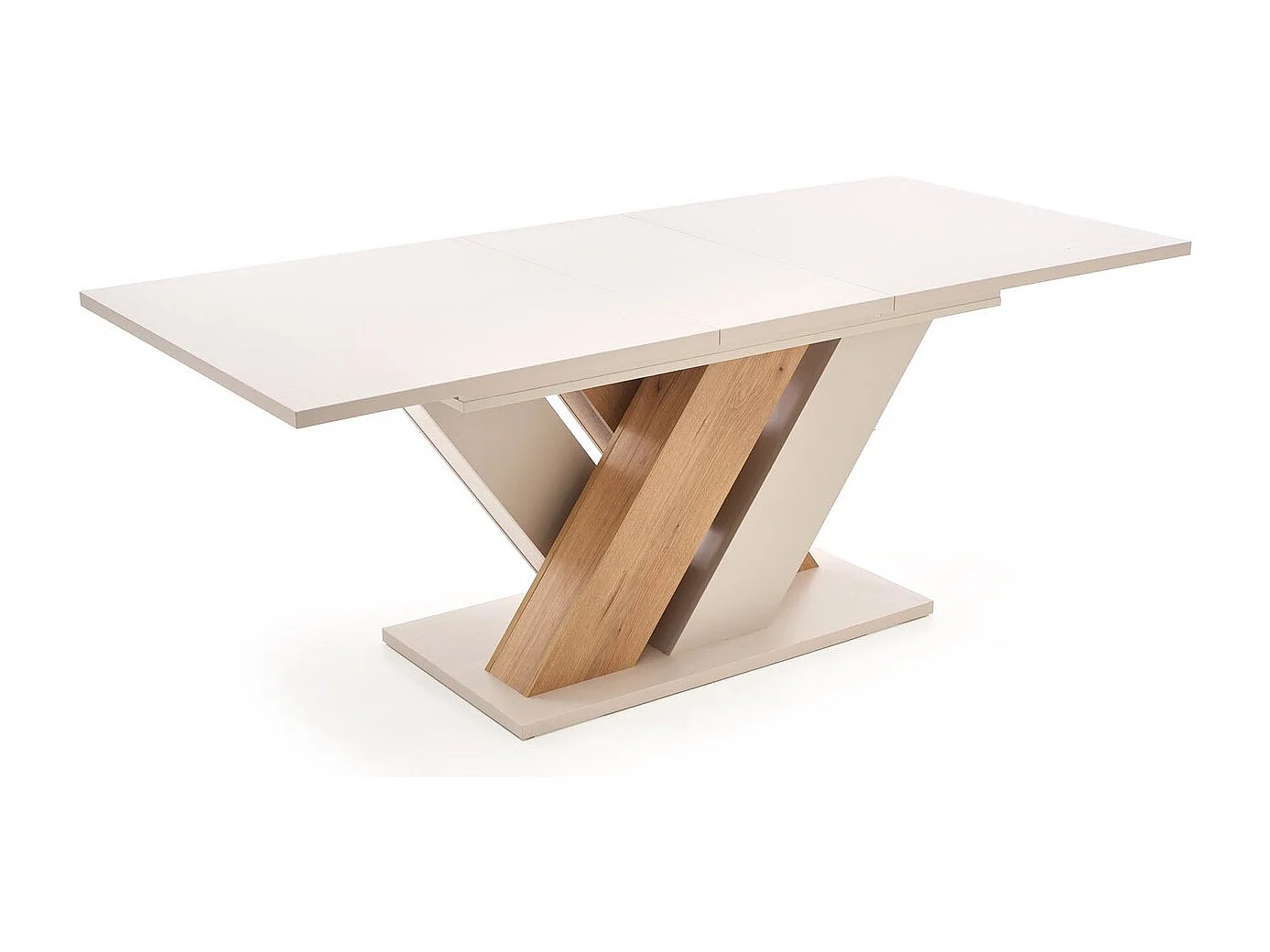 Esstisch Brandon (90x160-200)/Ausziehbar/Hellgrau&Braun