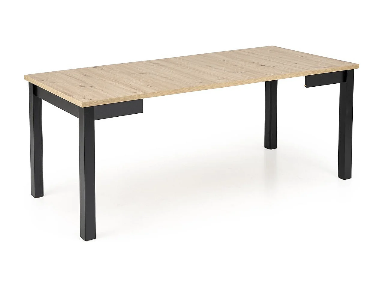 Table à manger Qubik (80x80-200)/Extensible/Marron et noir