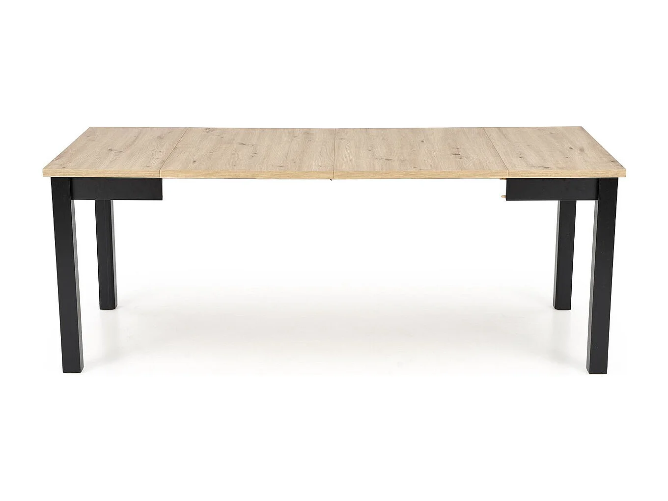 Table à manger Qubik (80x80-200)/Extensible/Marron et noir