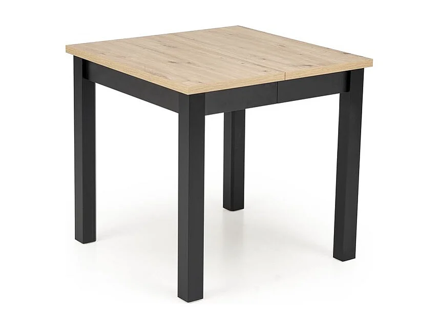Table à manger Qubik (80x80-200)/Extensible/Marron et noir
