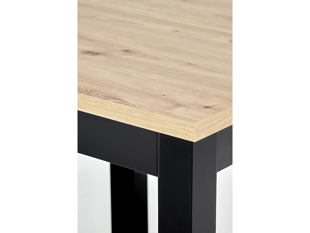 Tavolo da pranzo Qubik (80x80-200)/Estensibile/Marrone e nero