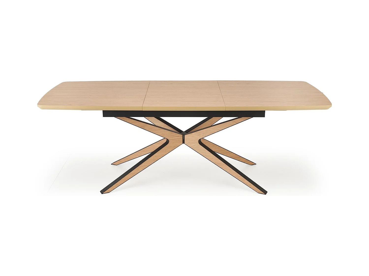 Esstisch James (90x160-220)/Ausziehbar/Braun&Schwarz