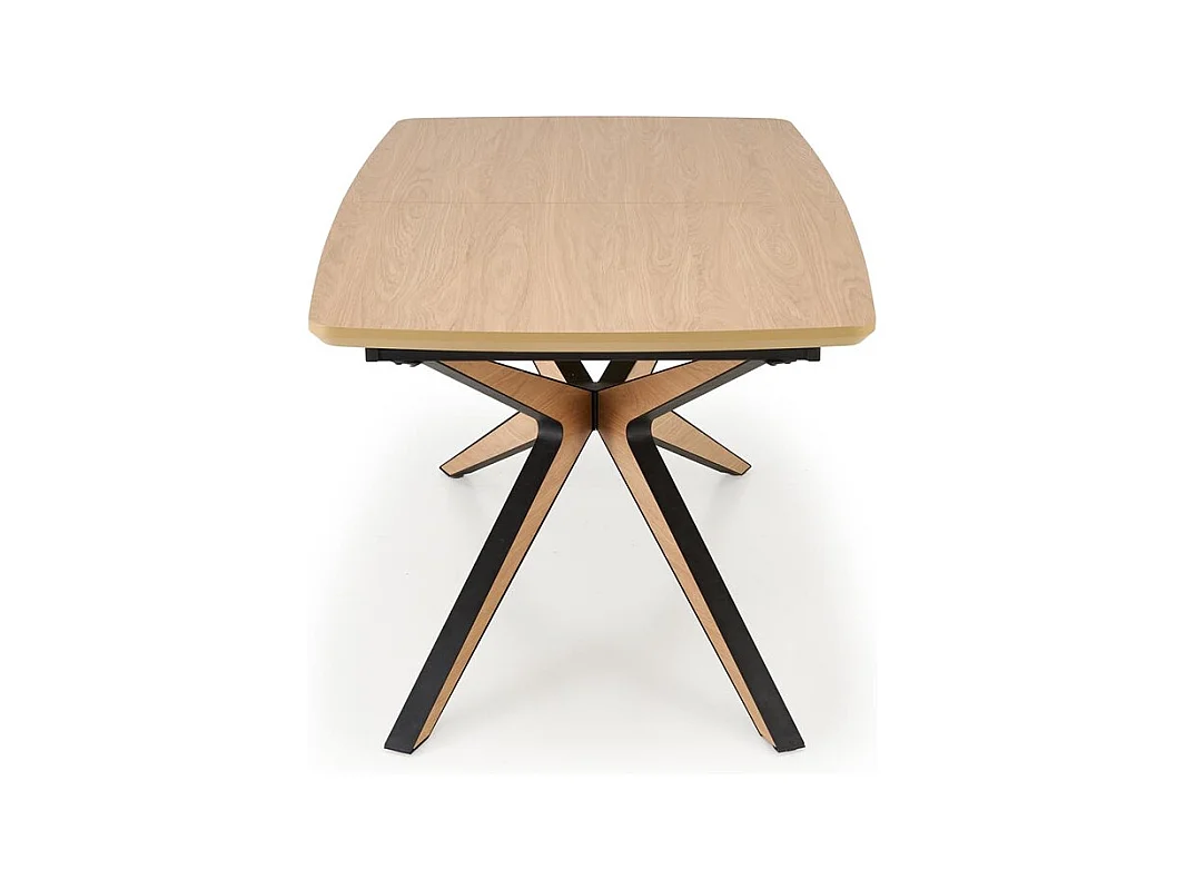 Esstisch James (90x160-220)/Ausziehbar/Braun&Schwarz