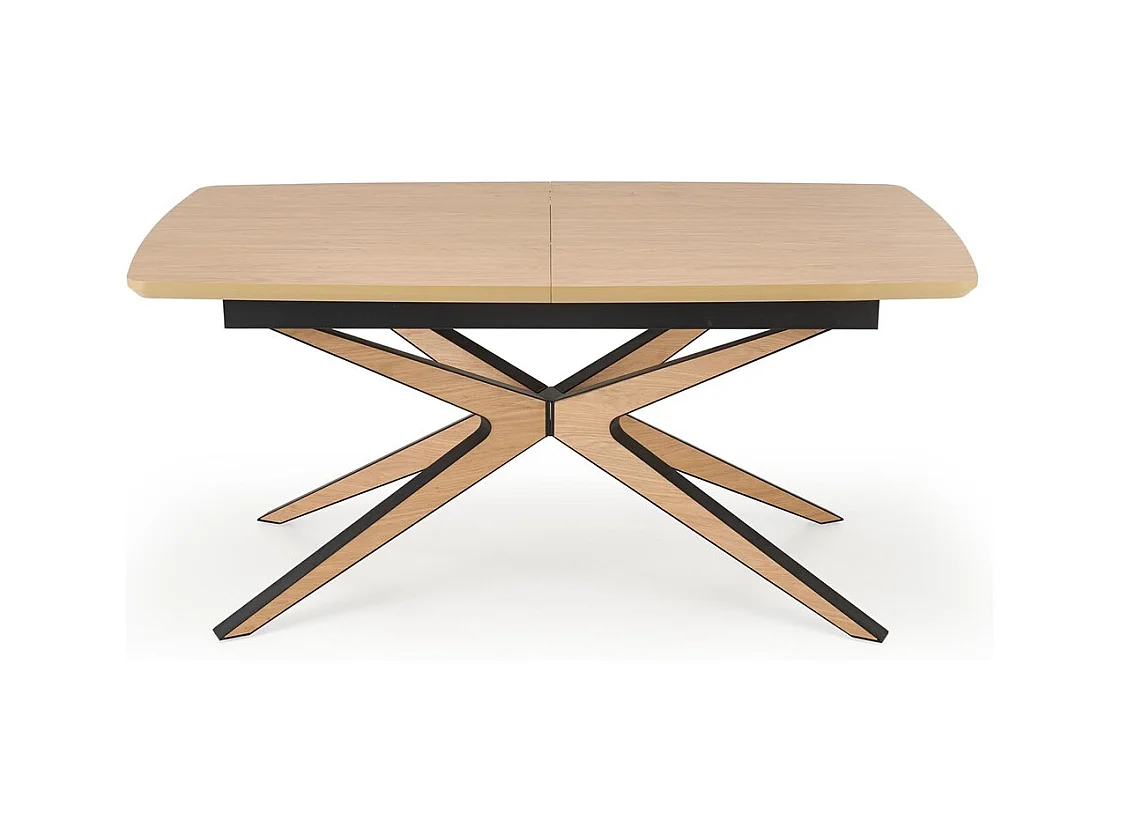 Esstisch James (90x160-220)/Ausziehbar/Braun&Schwarz